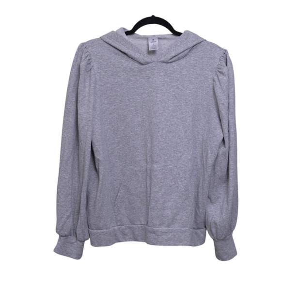 Member's Mark Tops - Member’s Mark Gray Puff Sleeve Hoodie L Cozy Athleisure